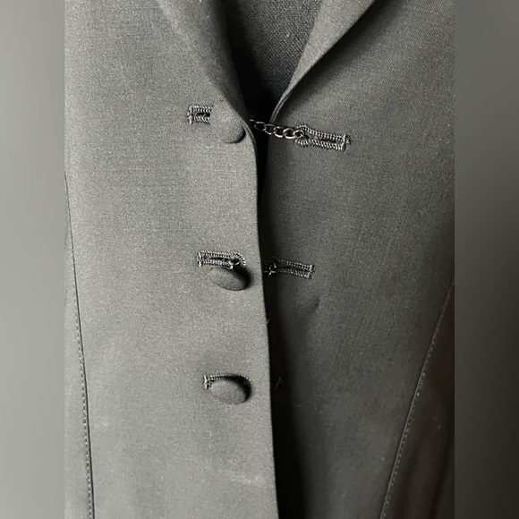 Theory Black Wool Cufflink Button 3/4 Sleeve Professional Suit Blazer Jacket - 8 - Picture 4 of 9